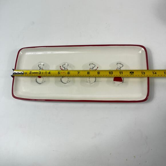 Williams-Sonoma Gingerbread Coffee Mugs Snowman Chef 13" Serving Platter Holiday - Picture 15 of 16